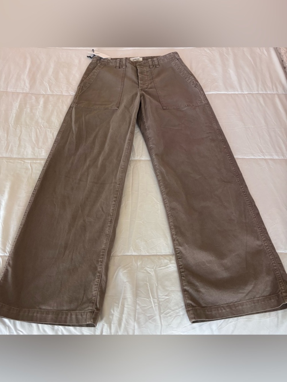 NWT AGOLDE YUNA UTILITY PANT In ceramic size 27